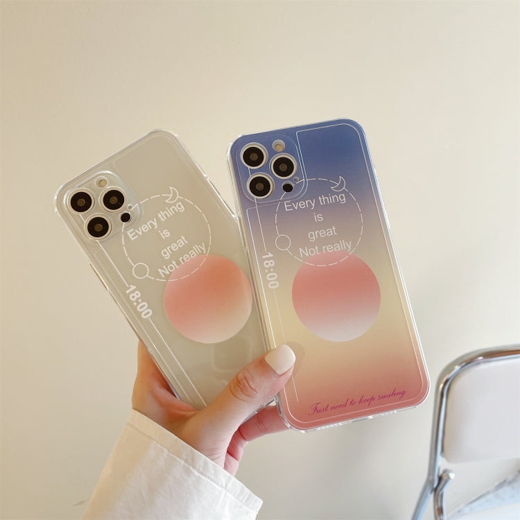 For iPhone 12 Pro Max Sunset Dusk TPU Accurate Hole Protective Case