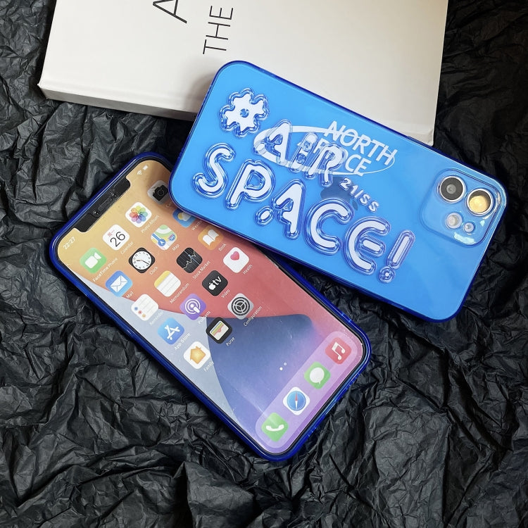 For iPhone 12 Pro Air Space TPU Accurate Hole Protective Case(Blue)