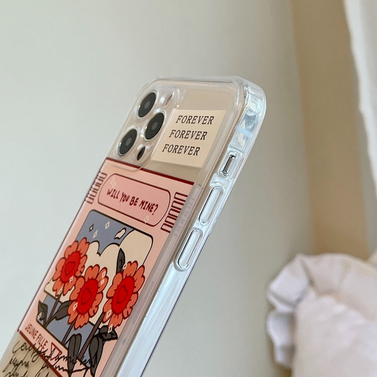 For iPhone 12 Pro Summer Sunflower TPU Accurate Hole Protective Case(Transparent)