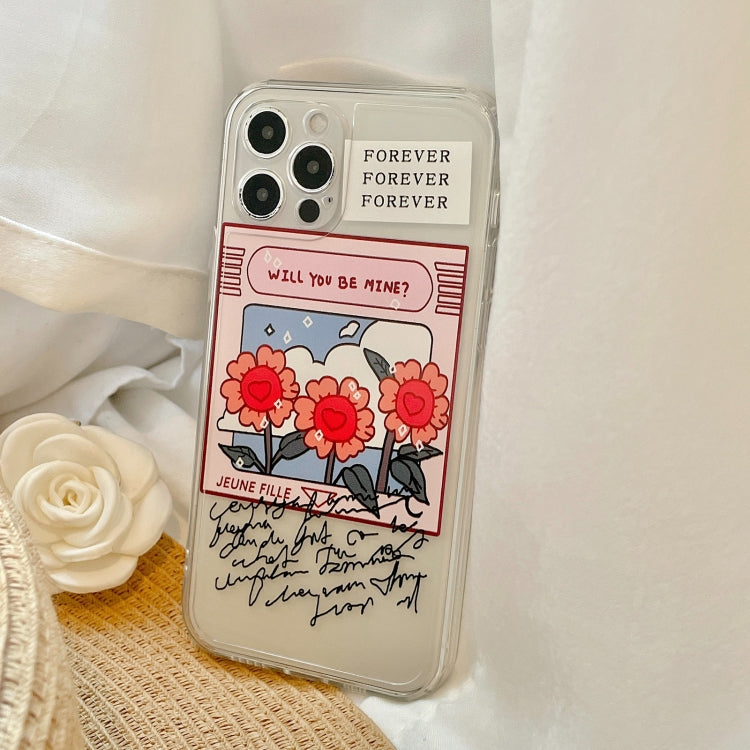 For iPhone 12 Pro Max Summer Sunflower TPU Accurate Hole Protective Case(Transparent)