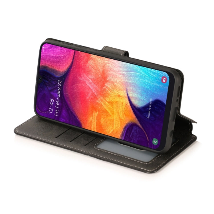 For Samsung Galaxy A70 Calf Texture Magnetic Buckle Horizontal Flip Leather Case with Holder & Card Slots & Wallet & Photo Frame