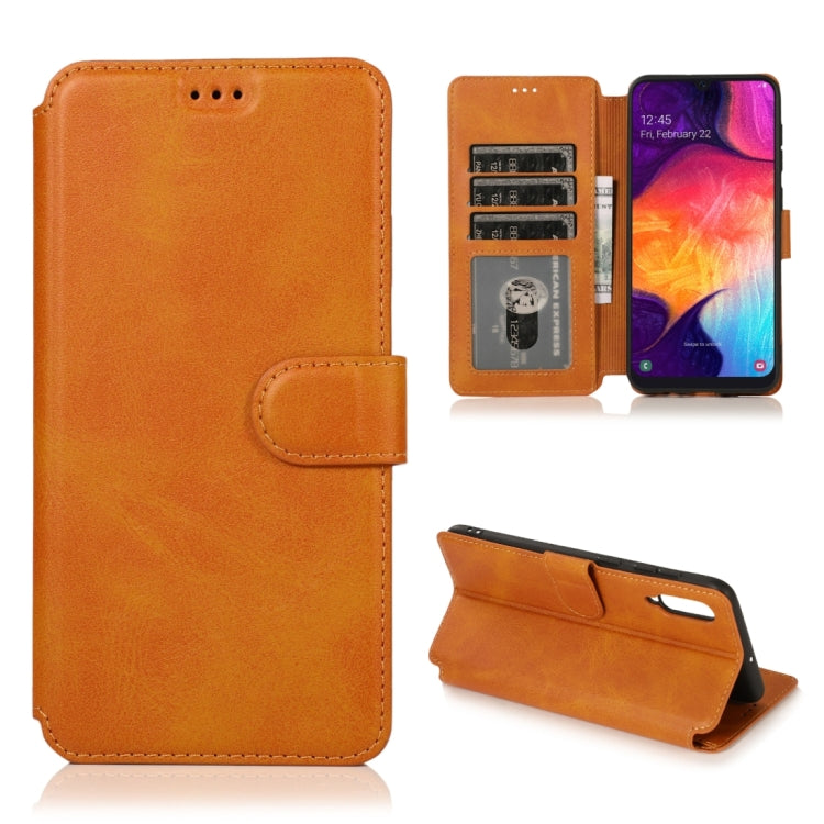 For Samsung Galaxy A70 Calf Texture Magnetic Buckle Horizontal Flip Leather Case with Holder & Card Slots & Wallet & Photo Frame