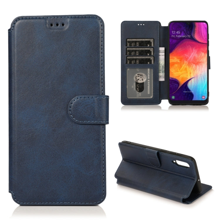 For Samsung Galaxy A70 Calf Texture Magnetic Buckle Horizontal Flip Leather Case with Holder & Card Slots & Wallet & Photo Frame
