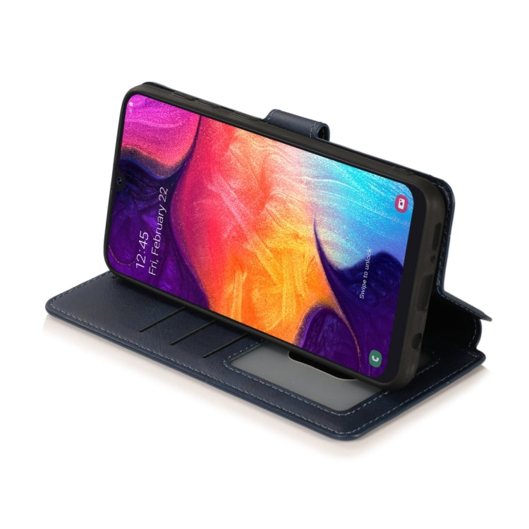 For Samsung Galaxy A70 Calf Texture Magnetic Buckle Horizontal Flip Leather Case with Holder & Card Slots & Wallet & Photo Frame