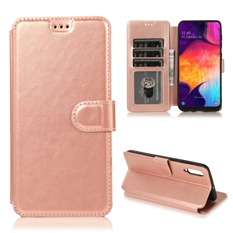 For Samsung Galaxy A70 Calf Texture Magnetic Buckle Horizontal Flip Leather Case with Holder & Card Slots & Wallet & Photo Frame