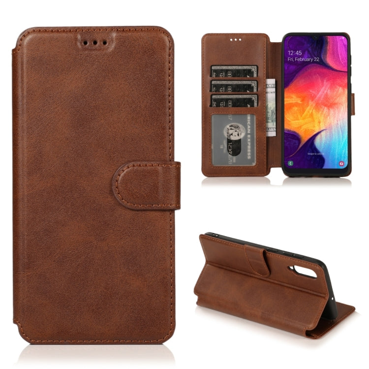 For Samsung Galaxy A70 Calf Texture Magnetic Buckle Horizontal Flip Leather Case with Holder & Card Slots & Wallet & Photo Frame