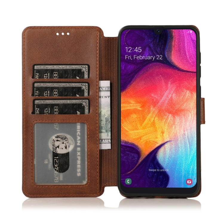 For Samsung Galaxy A70 Calf Texture Magnetic Buckle Horizontal Flip Leather Case with Holder & Card Slots & Wallet & Photo Frame
