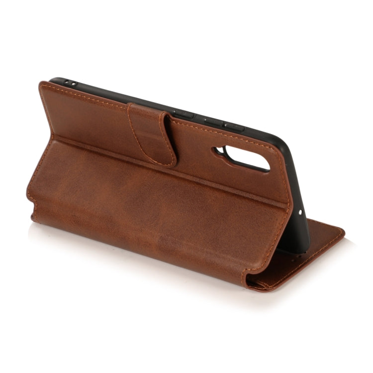 For Samsung Galaxy A70 Calf Texture Magnetic Buckle Horizontal Flip Leather Case with Holder & Card Slots & Wallet & Photo Frame