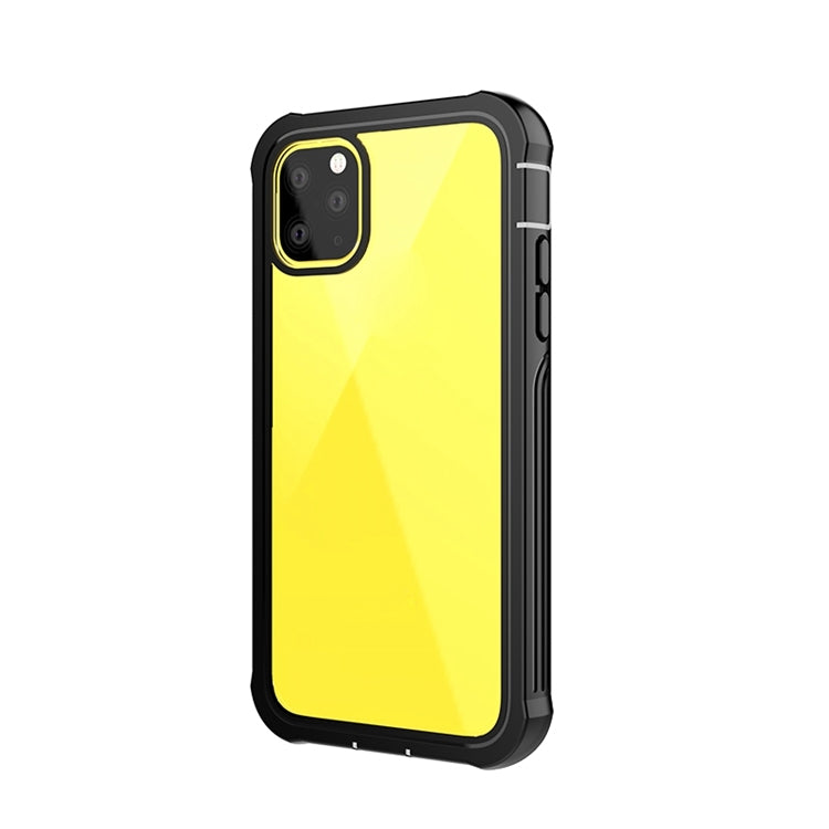 For iPhone 11 Waterproof Dustproof Shockproof Transparent Acrylic Protective Case (Black)
