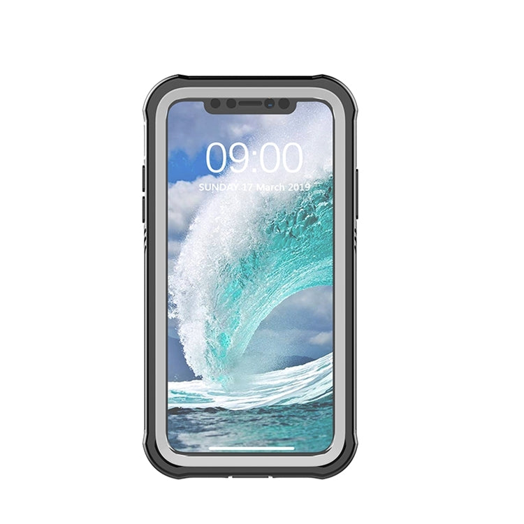 For iPhone 11 Waterproof Dustproof Shockproof Transparent Acrylic Protective Case (Black)