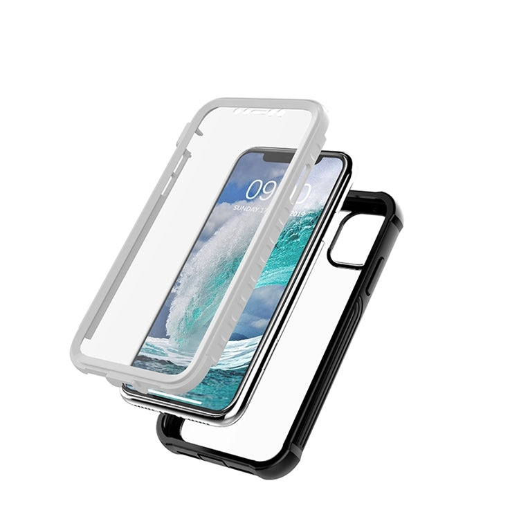 For iPhone 11 Waterproof Dustproof Shockproof Transparent Acrylic Protective Case (Black)
