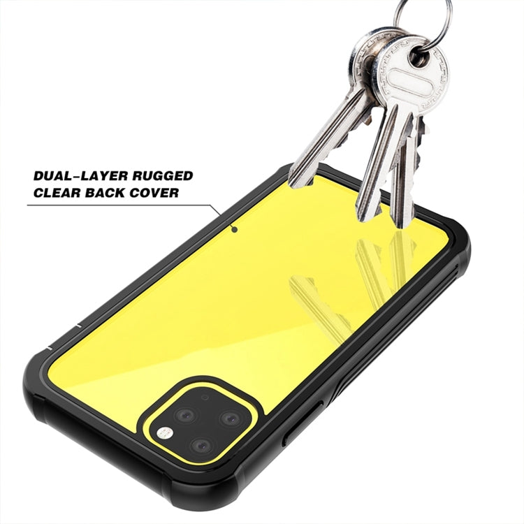 For iPhone 11 Waterproof Dustproof Shockproof Transparent Acrylic Protective Case (Black)