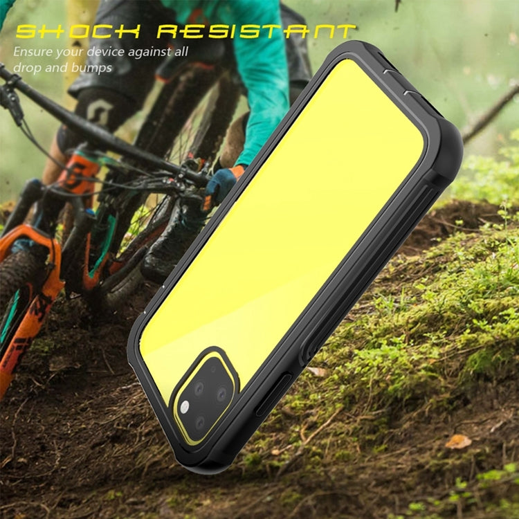 For iPhone 11 Waterproof Dustproof Shockproof Transparent Acrylic Protective Case (Black)