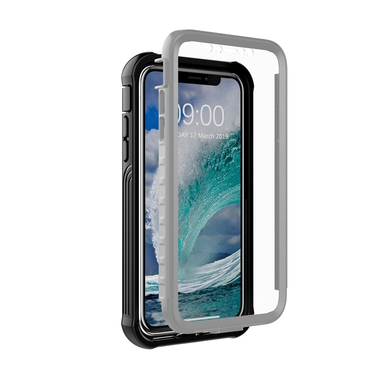 For iPhone 11 Pro Waterproof Dustproof Shockproof Transparent Acrylic Protective Case (Black)