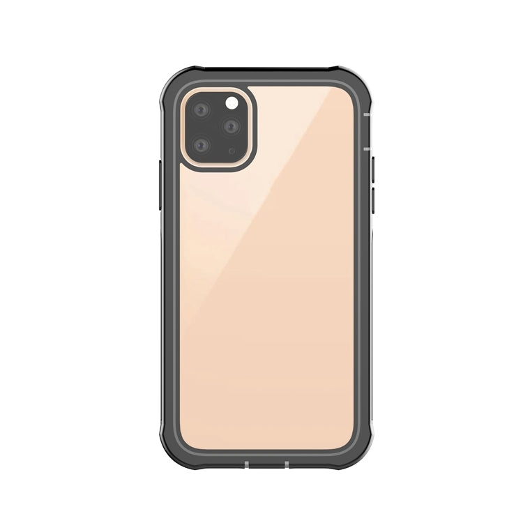 For iPhone 11 Pro Max Waterproof Dustproof Shockproof Transparent Acrylic Protective Case (Black)