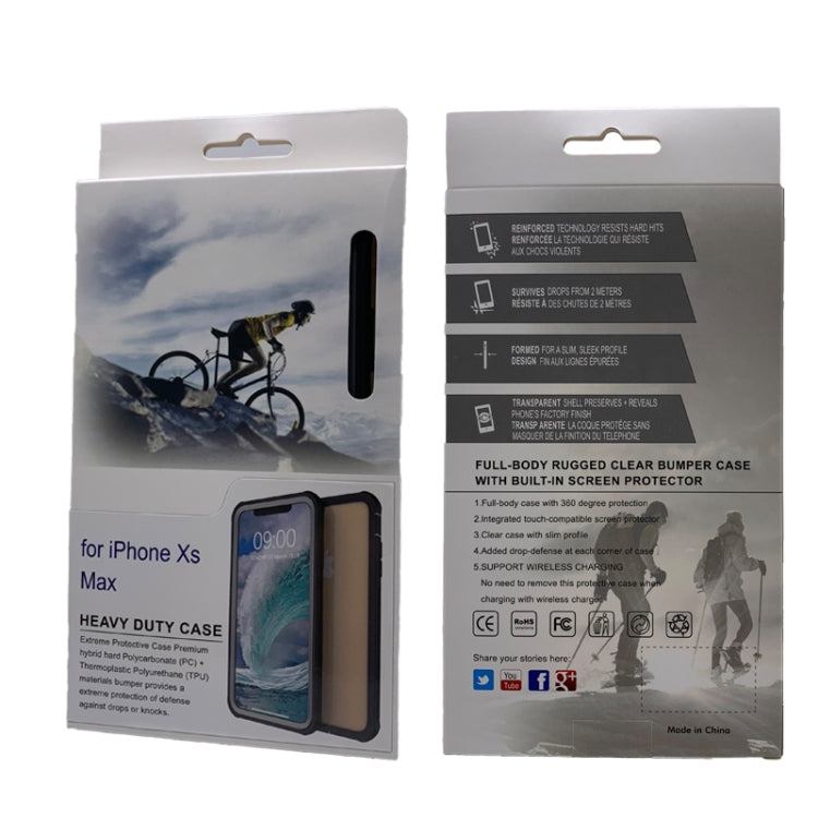 For iPhone XS Max Waterproof Dustproof Shockproof Transparent Acrylic Protective Case(Black)