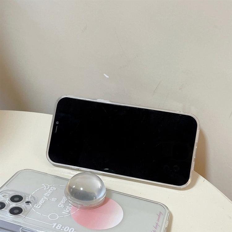For iPhone 11 Pro Sunset Dusk TPU Accurate Hole Protective Case with Holder