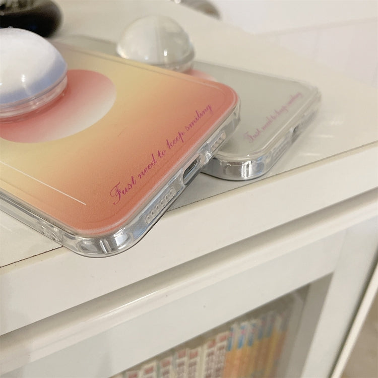 For iPhone 12 Pro Max Sunset Dusk TPU Accurate Hole Protective Case with Holder