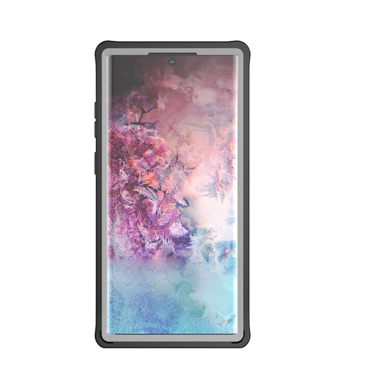 For Samsung Galaxy Note10+ Life Waterproof Dustproof Shockproof Transparent Acrylic Case(Black)