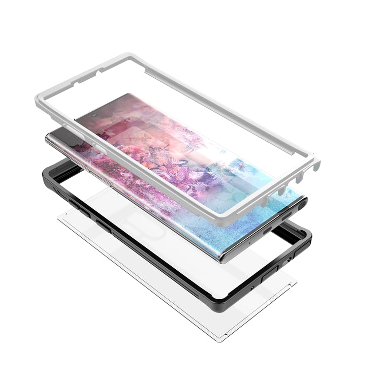 For Samsung Galaxy Note10+ Life Waterproof Dustproof Shockproof Transparent Acrylic Case(Black)