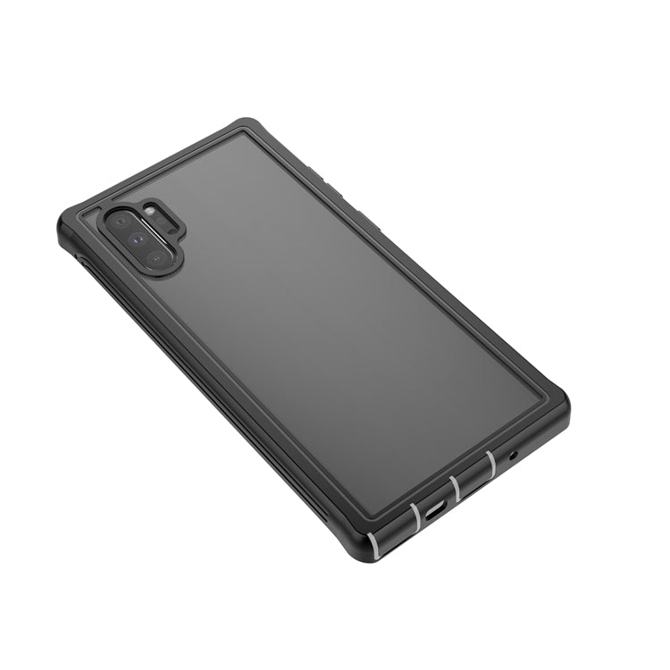 For Samsung Galaxy Note10+ Life Waterproof Dustproof Shockproof Transparent Acrylic Case(Black)