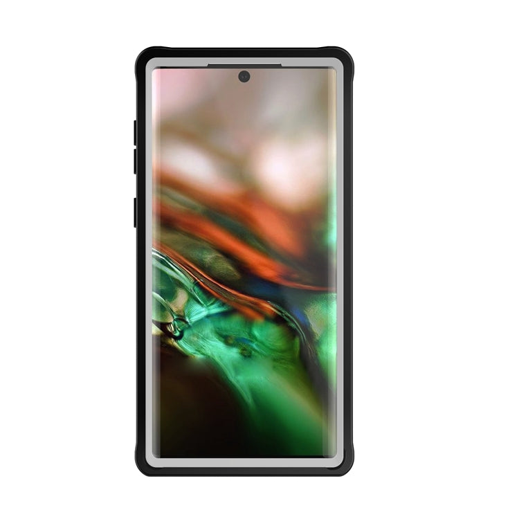 For Samsung Galaxy Note10 Life Waterproof Dustproof Shockproof Transparent Acrylic Case(Black)