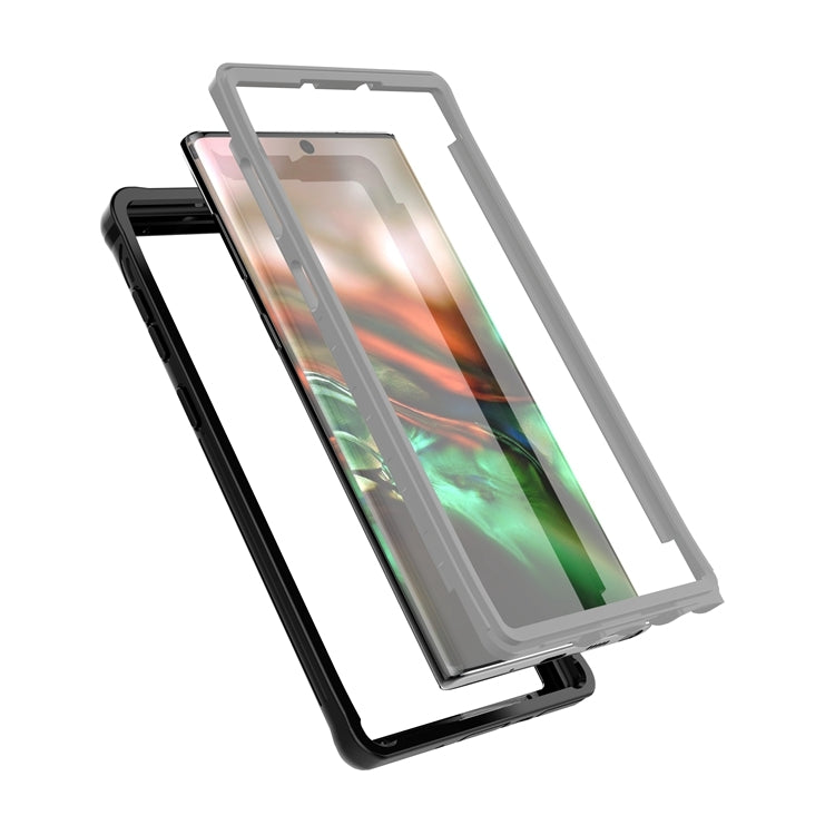 For Samsung Galaxy Note10 Life Waterproof Dustproof Shockproof Transparent Acrylic Case(Black)