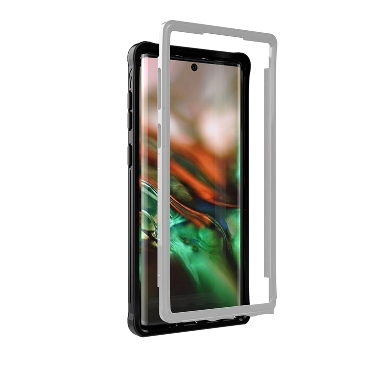 For Samsung Galaxy Note10 Life Waterproof Dustproof Shockproof Transparent Acrylic Case(Black)