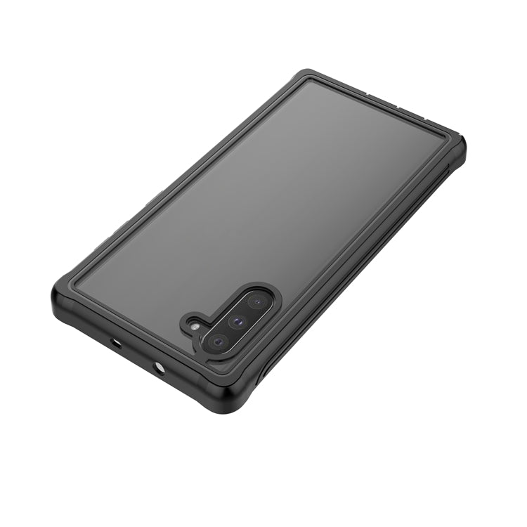 For Samsung Galaxy Note10 Life Waterproof Dustproof Shockproof Transparent Acrylic Case(Black)