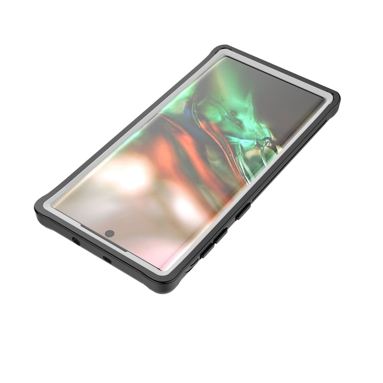 For Samsung Galaxy Note10 Life Waterproof Dustproof Shockproof Transparent Acrylic Case(Black)