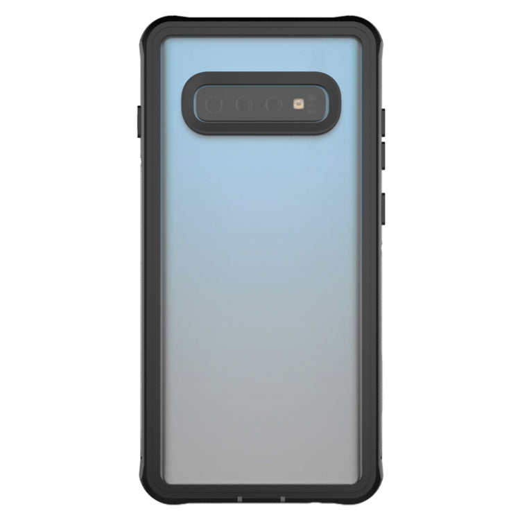 For Samsung Galaxy S10 Life Waterproof Dustproof Shockproof Transparent Acrylic Case(Black)