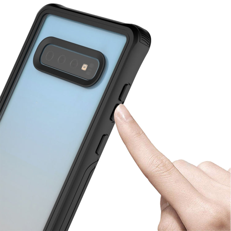 For Samsung Galaxy S10 Life Waterproof Dustproof Shockproof Transparent Acrylic Case(Black)