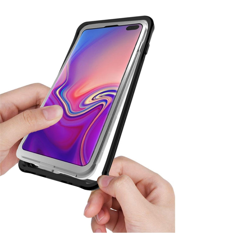 For Samsung Galaxy S10 Life Waterproof Dustproof Shockproof Transparent Acrylic Case(Black)