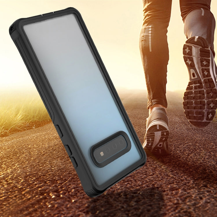 For Samsung Galaxy S10 Life Waterproof Dustproof Shockproof Transparent Acrylic Case(Black)