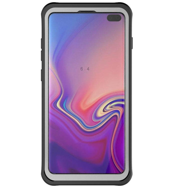 For Samsung Galaxy S10+ Life Waterproof Dustproof Shockproof Transparent Acrylic Case(Black)