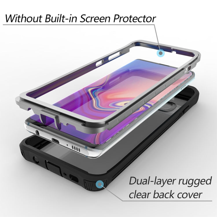 For Samsung Galaxy S10+ Life Waterproof Dustproof Shockproof Transparent Acrylic Case(Black)