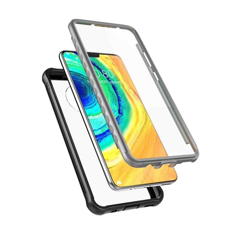 For Huawei Mate 30 Pro Waterproof Dustproof Shockproof Transparent Acrylic Protective Case(Black)