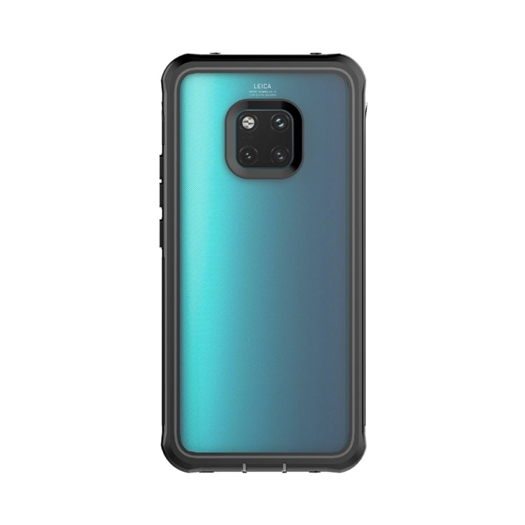 For Huawei Mate 20 Waterproof Dustproof Shockproof Transparent Acrylic Protective Case(Black)