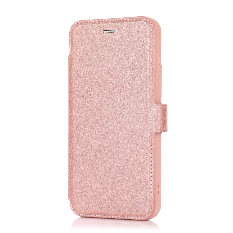 Push Window Double Buckle PU + Silicone Horizontal Flip Leather Case with Holder & Card Slot For iPhone 8 Plus & 7 Plus