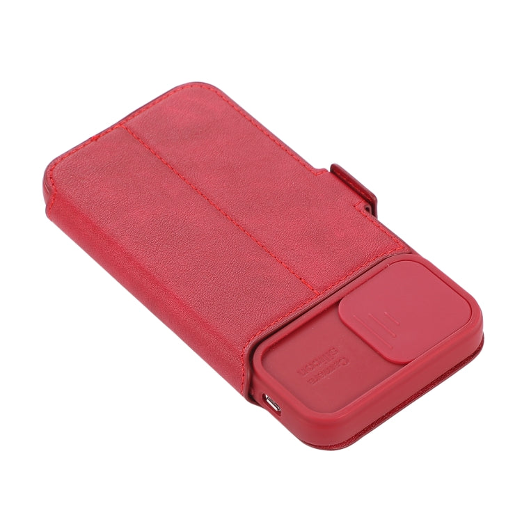 For iPhone X / XS Push Window Double Buckle PU + Silicone Horizontal Flip Leather Case with Holder & Card Slot