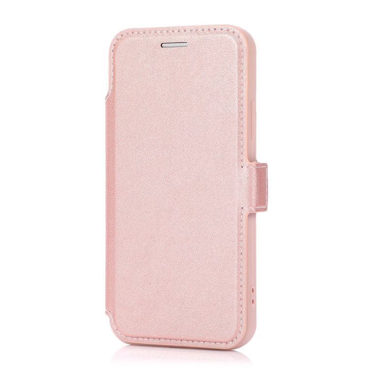 For iPhone X / XS Push Window Double Buckle PU + Silicone Horizontal Flip Leather Case with Holder & Card Slot