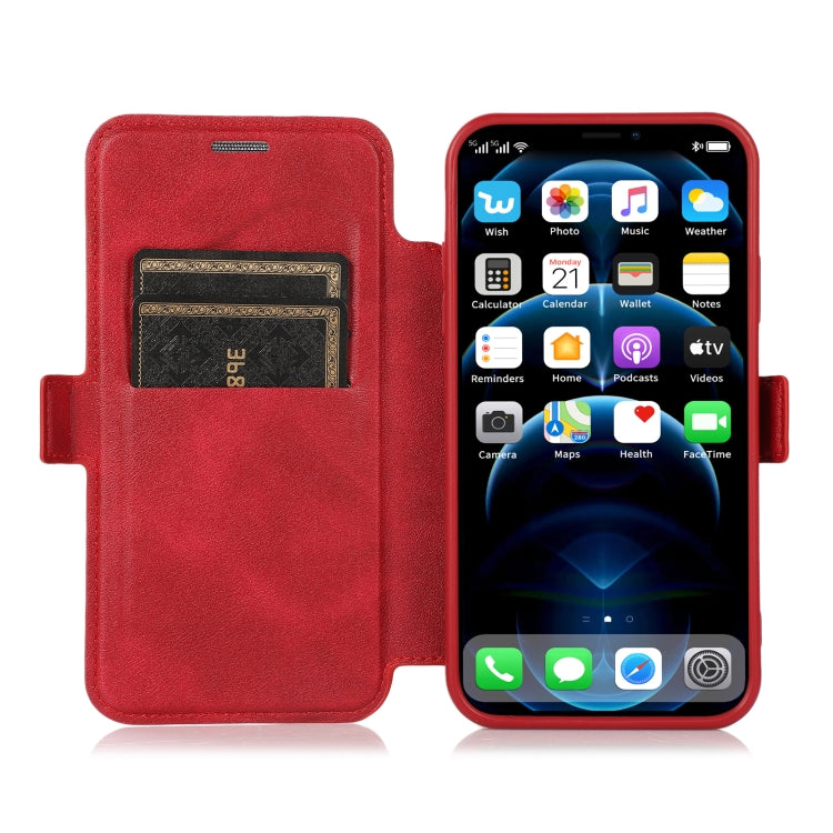 For iPhone XR Push Window Double Buckle PU + Silicone Horizontal Flip Leather Case with Holder & Card Slot