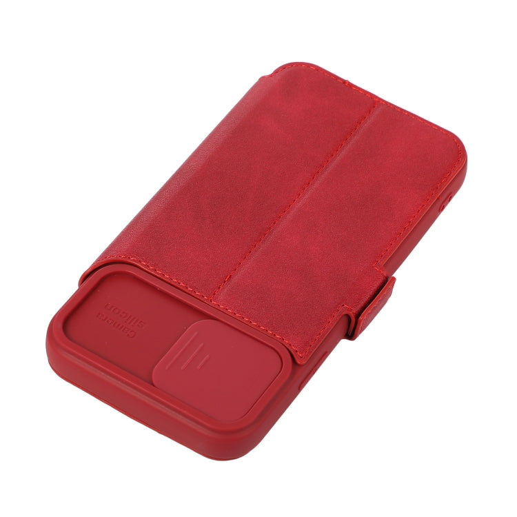 For iPhone XR Push Window Double Buckle PU + Silicone Horizontal Flip Leather Case with Holder & Card Slot