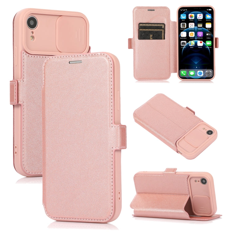 For iPhone XR Push Window Double Buckle PU + Silicone Horizontal Flip Leather Case with Holder & Card Slot