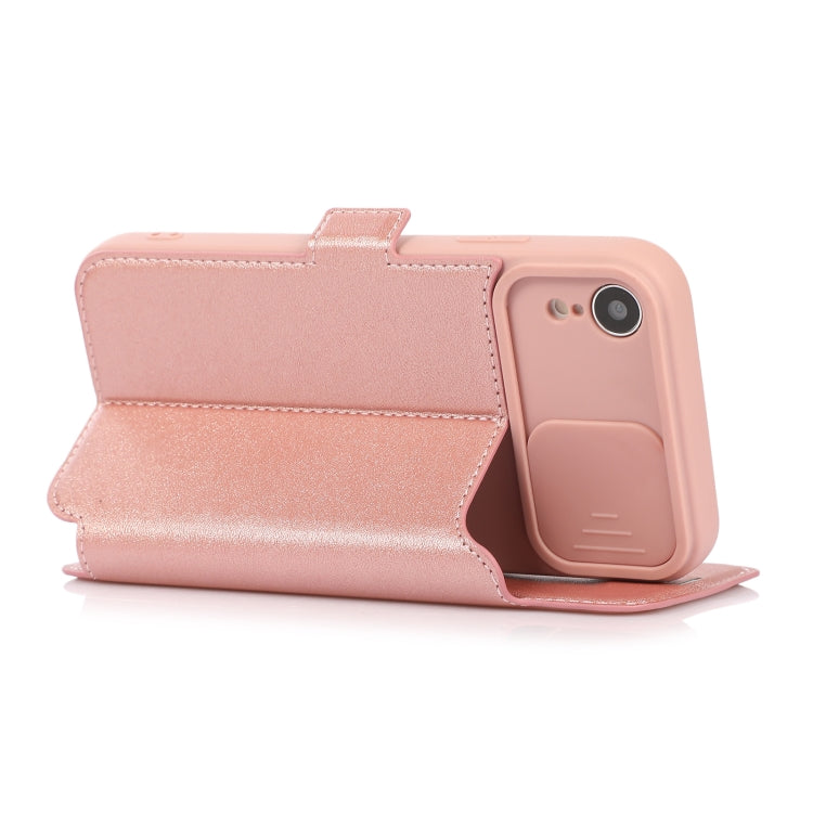 For iPhone XR Push Window Double Buckle PU + Silicone Horizontal Flip Leather Case with Holder & Card Slot