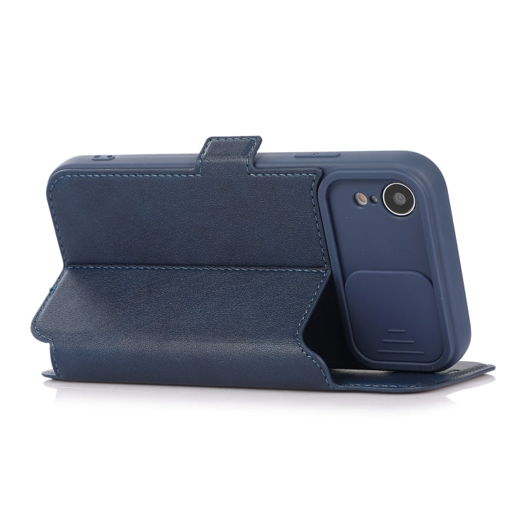For iPhone XR Push Window Double Buckle PU + Silicone Horizontal Flip Leather Case with Holder & Card Slot