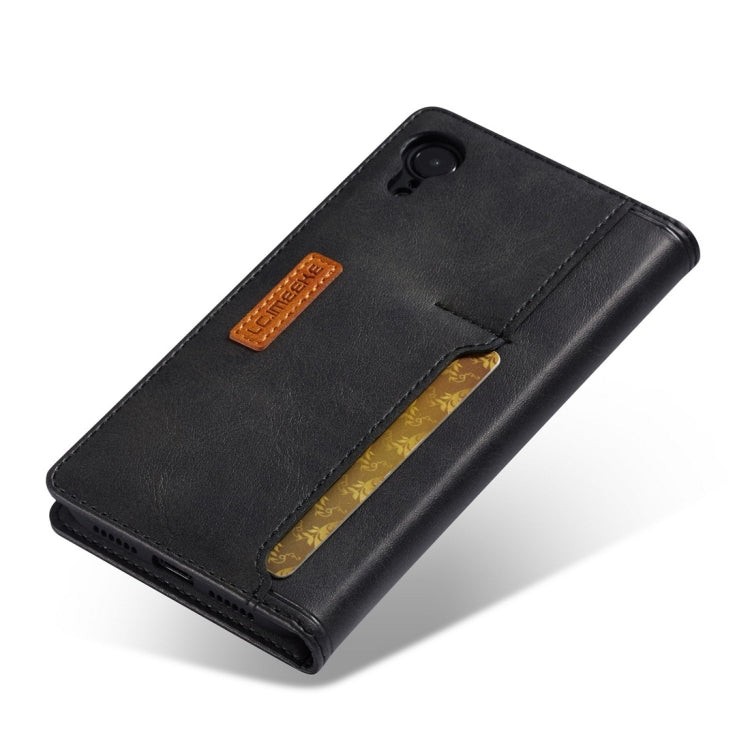 For iPhone XR LC.IMEEKE LC-001 Series PU + TPU Color Matching Frosted Horizontal Flip Leather Case with Holder & Card Slot