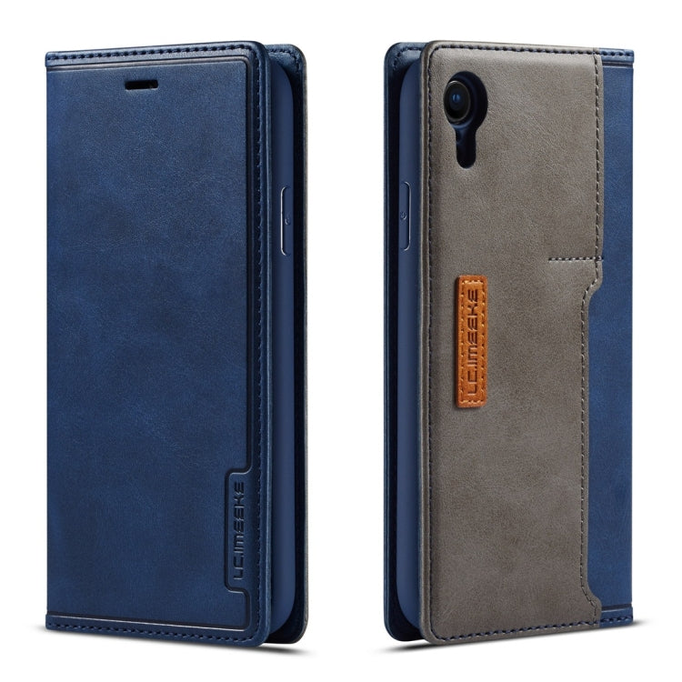 For iPhone XR LC.IMEEKE LC-001 Series PU + TPU Color Matching Frosted Horizontal Flip Leather Case with Holder & Card Slot
