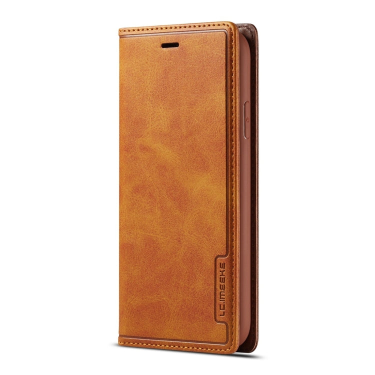 For iPhone XR LC.IMEEKE LC-001 Series PU + TPU Color Matching Frosted Horizontal Flip Leather Case with Holder & Card Slot