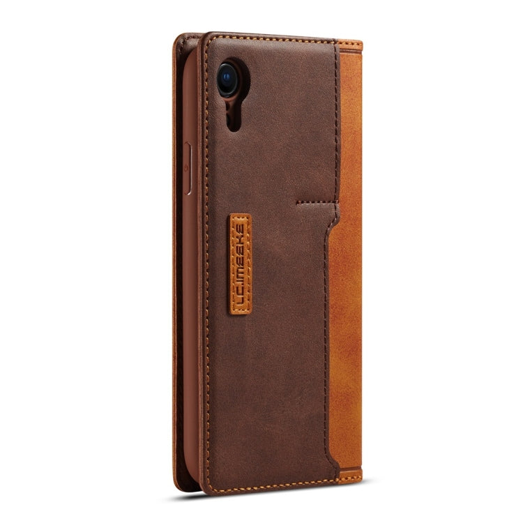 For iPhone XR LC.IMEEKE LC-001 Series PU + TPU Color Matching Frosted Horizontal Flip Leather Case with Holder & Card Slot
